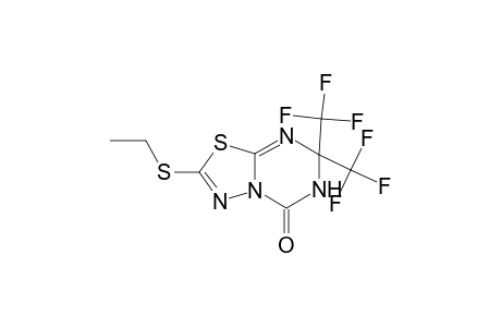 5H-1,3,4-Thiadiazolo[3,2-a]-1,3,5-triazin-5-one, 6,7-dihydro-2-ethylthio-7,7-bis(trifluoromethyl)-