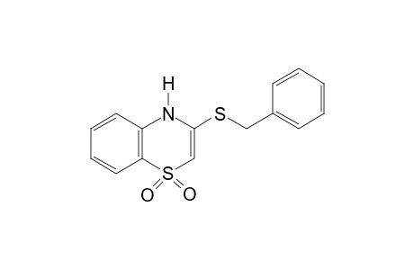 3-(benzylthio)-4H-1,4-benzothiazine, 1,1-dioxide