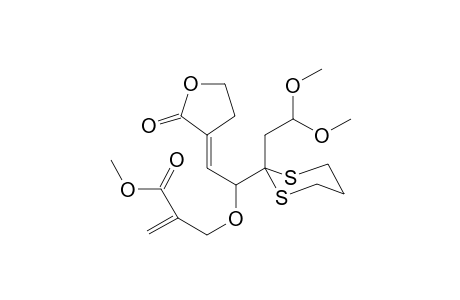 2-[[(2E)-1-[2-(2,2-dimethoxyethyl)-1,3-dithian-2-yl]-2-(2-ketotetrahydrofuran-3-ylidene)ethoxy]methyl]acrylic acid methyl ester