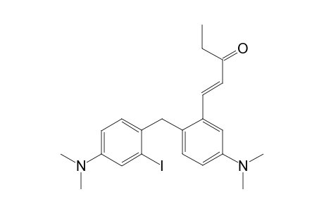 5-(N,N-Dimethyl)-2-[4-(N,N-dimetyl)-2-(3-oxopentenyl)benzyl]benzene 2-iodinium