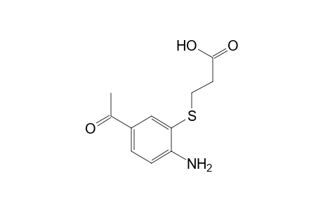 3-(5-acetyl-2-aminophenylthio)propionic acid