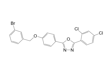 2-[4-[(3-bromophenyl)methoxy]phenyl]-5-(2,4-dichlorophenyl)-1,3,4-oxadiazole