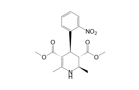 2,6-dimethyl-4-(o-nitrophenyl)-1,2,3,4-tetrahydro-3,5-pyridinedicarboxylic acid, dimethyl ester (all trans-)