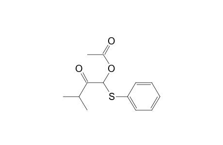 3-Methyl-2-oxo-1-(phenylthio)butyl acetate