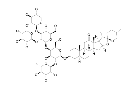 #8;SAPONIN-3;3-O-[BETA-D-XYLOPYRANOSYL-(1->2)-[BETA-D-XYLOPYRANOSYL-(1->3)-BETA-D-GLUCOPYRANOSYL-(1->4)-[ALPHA-L-RHAMNOPYRANOSYL-(1->2)-BETA-D-GALACTOPYRANOSY