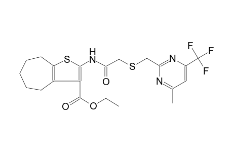 4H-cyclohepta[b]thiophene-3-carboxylic acid, 5,6,7,8-tetrahydro-2-[[[[[4-methyl-6-(trifluoromethyl)-2-pyrimidinyl]methyl]thio]acetyl]amino]-,