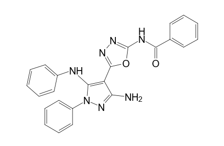 N-(5-(3-amino-1-phenyl-5-(phenylamino)-1H-pyrazol-4-yl)-1,3,4-oxadiazol-2-yl)benzamide