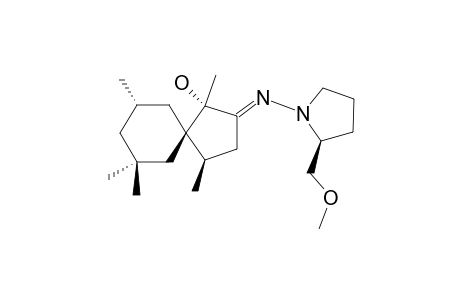 (+)-(1S,4R,5R,9S,2'S)-1-HYDROXY-1,4,7,7,9-PENTAMETHYLSPIRO-[4.5]-DECAN-2-ONE-1'-AMINO-2'-METHOXYMETHYLPYRROLIDINE-HYDRAZONE