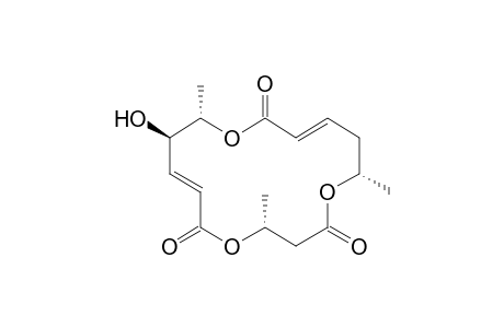 (4R,7E,9R,10S,13E,16S)-4,10,16-trimethyl-9-oxidanyl-1,5,11-trioxacyclohexadeca-7,13-diene-2,6,12-trione