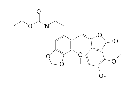 (E)-3-[2'-(.beta.-Ethoxycarbonyl)-N-methylaminoethyl)-6'-methoxy-4',5'-methylenedioxy-benzylidenyl]-6,7-dimethoxy-1(3H)-isobenzofuranone