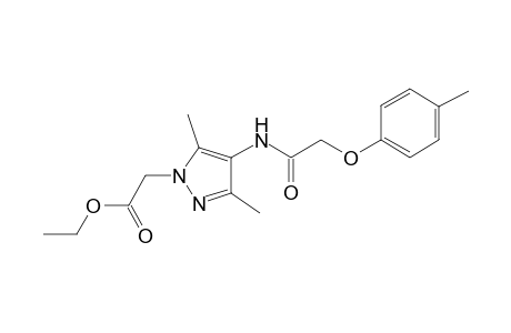 1H-Pyrazole-1-acetic acid, 3,5-dimethyl-4-[[2-(4-methylphenoxy)acetyl]amino]-, ethyl ester