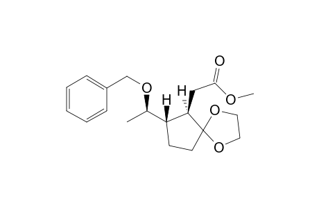 2(R)-Methoxycarbonylmethyl-3(S)-(1-benzyloxyethyl)cyclopentanone ethylene acetal