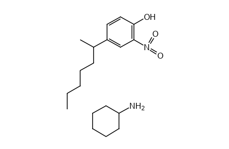 4-(1-methylhexyl)-2-nitrophenol, compound with cyclohexylamine(1:1)