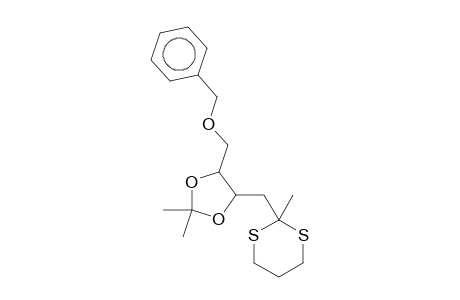 2,2-Dimethyl-1,3-dioxolane, 4-(2-methyl-1,3-dithian-2-yl)methyl-5-benzyloxymethyl-