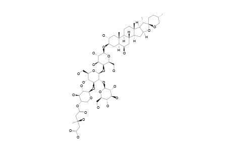 (25S)-5-ALPHA-SPIROSTAN-2-ALPHA,3-BETA,6-BETA-TRIOL-3-O-BETA-D-GLUCOPYRANOSYL-(1->2)-O-[4-O-3S-3-HYDROXY-3-METHYLGLUTAROYL-BETA-D-XYLOPYRANOSYL-(1-