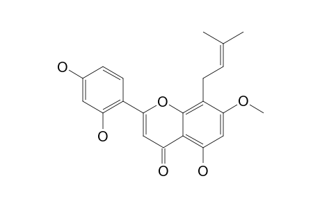 8-(GAMMA,GAMMA-DIMETHYLALLYL)-5,2',4'-TRIHYDROXY-7-METHOXYFLAVONE