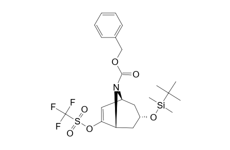 (-)-BENZYL-3-[(TERT.-BUTYLDIMETHYLSILYL)-OXY]-6-[[(TRIFLUOROMETHYL)-SULFONYL)-OXY]-8-AZABICYCLO-[3.2.1]-OCT-6-ENE-8-CARBOXYLATE