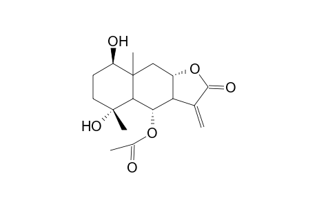 6.alpha.-Acetoxy-1.beta.,4.alpha.-dihydroxy-5,7.alpha.-h,8.beta.-H-Eudesm-11-en-8,12-olide