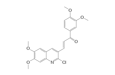 1-(3',4'-DIMETHOXY-PHENYL)-3-(2-CHLORO-6,7-DIMETHOXY-3-QUINOLINYL)-2-PROPEN-1-ONE