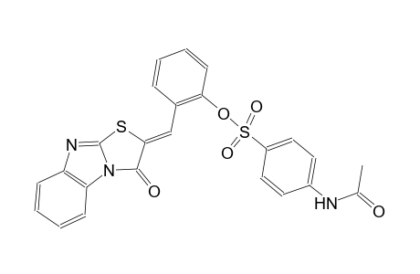 2-[(Z)-(3-oxo[1,3]thiazolo[3,2-a]benzimidazol-2(3H)-ylidene)methyl]phenyl 4-(acetylamino)benzenesulfonate