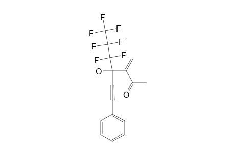 4-HEPTAFLUOROPROPYL-4-HYDROXY-2-METHYLENE-6-PHENYLHEX-5-YN-2-ONE