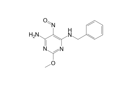 4-Amino-6-benzylamino-2-methoxy-5-nitrosopyrimidine