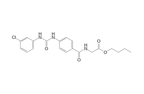 p-[3-(m-chlorophenyl)ureido]hippuric acid, butyl ester