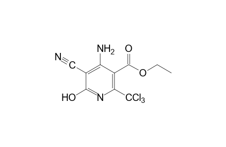 4-amino-5-cyano-6-hydroxy-2-(trichloromethyl)nicotinic acid, ethyl ester