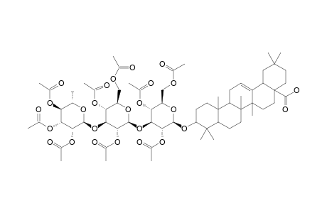 #6;3-O-{2,3,4-TRI-O-ACETYL-ALPHA-L-RHAMNOPYRANOSYL-(1->3)-O-[2,4,6-TRI-O-ACETYL-BETA-D-GLUCOPYRANOSYL-(1->3)]-2,4,6-TRI-O-ACETYL-BETA-D-GLUCOPYRANOSYL}-OLEANOL