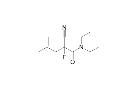 2-cyano-N,N-diethyl-2-fluoranyl-4-methyl-pent-4-enamide