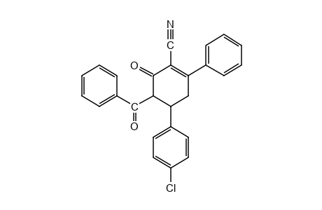 5-benzoyl-4-(p-chlorophenyl)-6-oxo-2-phenyl-1-cyclohexene-1-carbonitrile