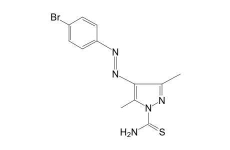 4-[(p-bromophenyl)azo]-3,5-dimethylthiopyrazole-1-carboxamide