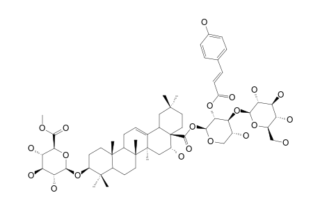 TRAGOPOGONSAPONIN-F;3-O-BETA-[6-O-METHYL-GLUCURONOPYRANOSYL]-ECHINOCYSTIC-ACID-28-O-[GLUCOPYRANOSYL-(1->3)-(2-COUMAROYLOXY)-XYLOPYRANOSYL]-ESTER