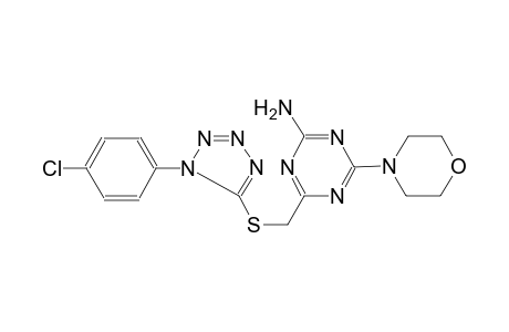 1,3,5-triazin-2-amine, 4-[[[1-(4-chlorophenyl)-1H-tetrazol-5-yl]thio]methyl]-6-(4-morpholinyl)-