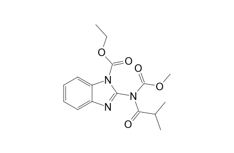 2-(carbomethoxy-isobutyryl-amino)benzimidazole-1-carboxylic acid ethyl ester