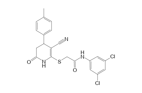 2-[[5-cyano-2-keto-4-(p-tolyl)-3,4-dihydro-1H-pyridin-6-yl]thio]-N-(3,5-dichlorophenyl)acetamide