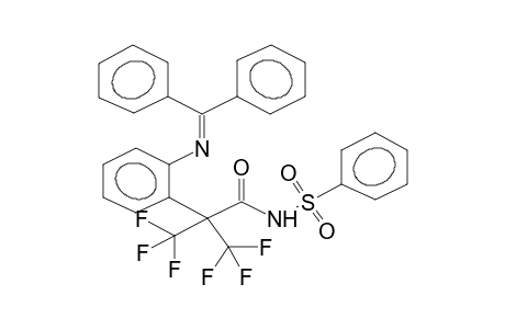 N-BENZENESULPHONYLAMIDE ORTHO-(N'-DIPHENYLMETHYLENAMINO)PHENYLHEXAFLUOROISOBUTYRIC ACID