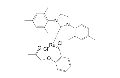 [1,3-bis(2,4,6-trimethylphenyl)imidazolidin-2-yl]dichloro{[2-(2-oxopropoxy)phenyl]methylidene}ruthenium