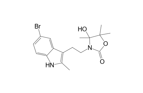 3-[2-(5-bromanyl-2-methyl-1H-indol-3-yl)ethyl]-4,5,5-trimethyl-4-oxidanyl-1,3-oxazolidin-2-one