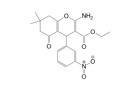 ethyl 2-amino-7,7-dimethyl-4-(3-nitrophenyl)-5-oxo-5,6,7,8-tetrahydro-4H-chromene-3-carboxylate