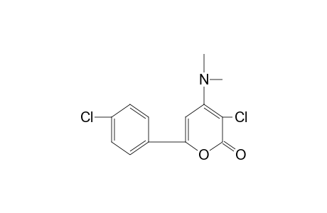 3-chloro-6-(p-chlorophenyl)-4-(dimethylamino)-2H-pyran-2-one