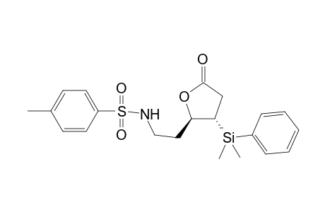 N-{2-[(2R*,3S*)-3-(Dimethylphenylsilyl)-5-oxotetrahydrofuran-2-yl]ethyl]4-methylbenzenesulfomade