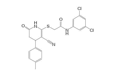 2-[[5-cyano-2-keto-4-(p-tolyl)-3,4-dihydro-1H-pyridin-6-yl]thio]-N-(3,5-dichlorophenyl)acetamide