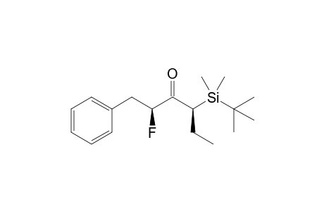 (2S,4S)-4-[tert-butyl(dimethyl)silyl]-2-fluoranyl-1-phenyl-hexan-3-one