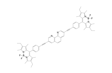 3,8-BIS-[ETHYNYLPHENYL-4'-[4'',4''-DIFLUORO-8''-(1'',3'',5'',7''-TETRAMETHYL-2'',6''-DIETHYL-4''-BORA-3''A,4''A-DIAZA-S-INDACENE)]]-1,10-PHENANTROLINE