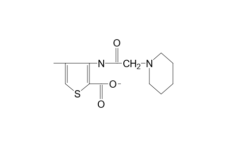 4-methyl-3-(2-piperidinoacetamido)-2-thiophenecarboxylic acid, methyl ester