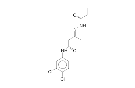 (3E)-N-(3,4-Dichlorophenyl)-3-(propionylhydrazono)butanamide