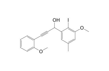 1-(2-Iodo-3-methoxy-5-methylphenyl)-3-(2-methoxyphenyl)prop-2-yn-1-ol