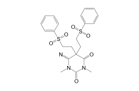 6-IMINO-5,5-BIS-(2'-PHENYLSULFONYLETHYL)-1,3-DIMETHYLPYRIMIDINE-2,4-DIONE