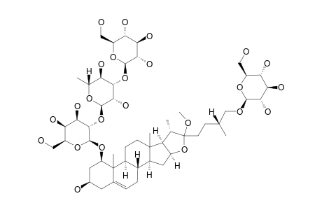 #42;26-O-BETA-D-GLUCOPYRANOSYL-22-XI-METHOXY-1-BETA,3-BETA,26-TRIHYDROXY-(25R)-FUROST-5-ENE-1-O-[BETA-D-GLUCOPYRANOSYL-(1->3)-ALPHA-L-RHAMNOPYRANOSYL-(1->2)-BE